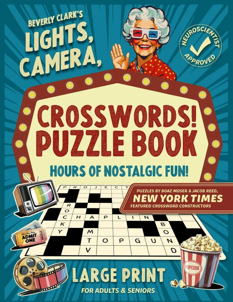 Lights, Camera, Crosswords movie puzzle book cover